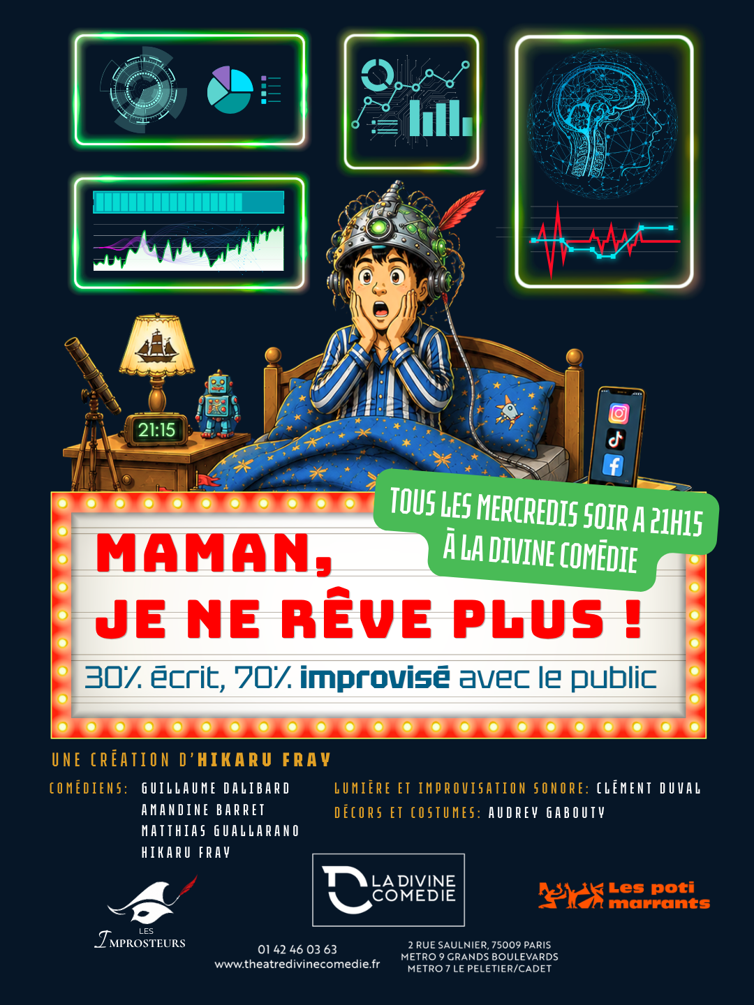 Affiche du spectacle Maman, je ne rêve plus !